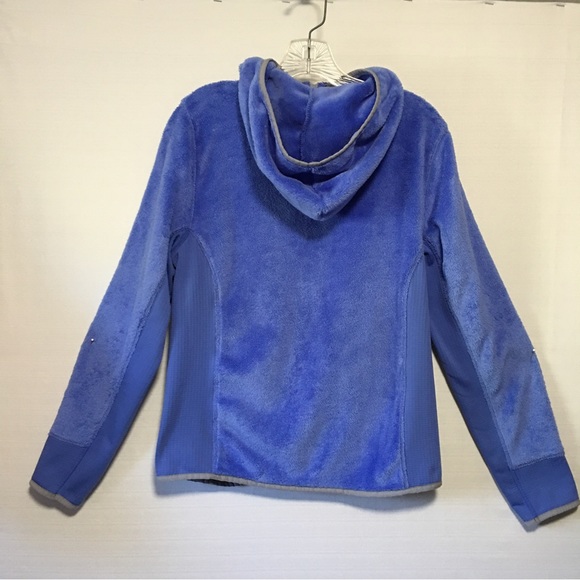 Fleece fuzzy cozy zip jacket fleece setpa blue hoodie full zip LG by SO … - Picture 3 of 11
